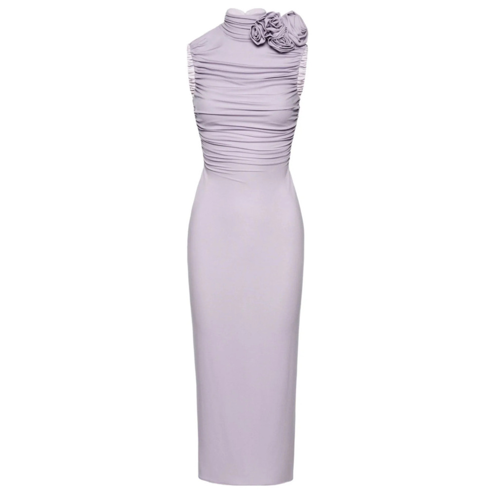 Magda Butrym - Mock Neck Ruched Midi Dress - FR 36